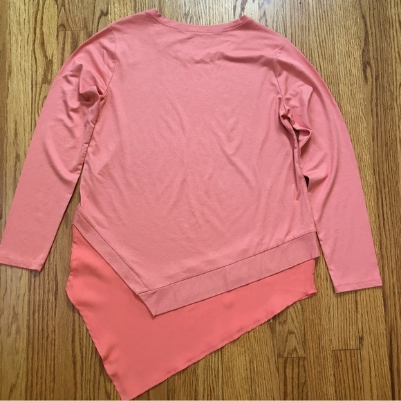 Soft Surroundings Orange Soda Mayfair Asymmetric Tunic Relaxed Fit Top - Picture 13 of 15